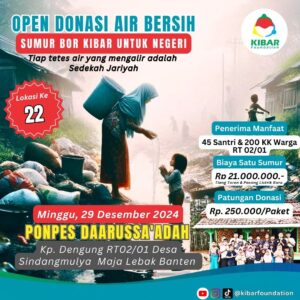 Sumur Bor KIBAR Untuk Negeri